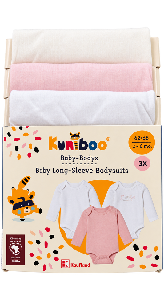 Kuniboo Baby Long-Sleeve Bodysuits 3-Pack
