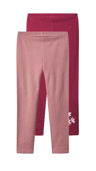 Lupilu Kids’ Thermal Leggings 2-Pack – Pink & Burgundy