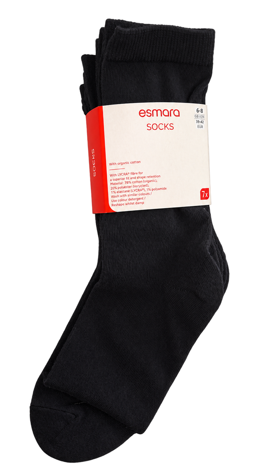 Esmara Black Socks – 7 Pack