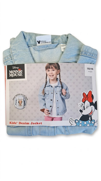 Disney Minnie Mouse Kids’ Denim Jacket – Light Blue