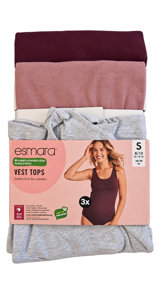 Esmara Women’s Vest Tops – 3 Pack