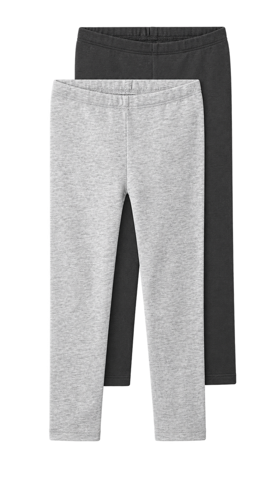 Lupilu Kids’ Thermal Leggings 2-Pack – Brown & Grey