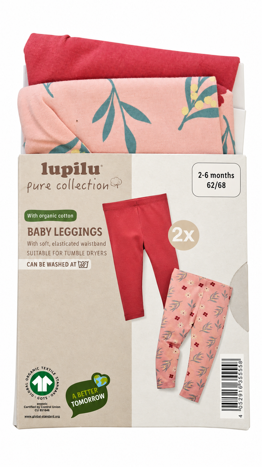 Lupilu Baby Organic Cotton Leggings 2-Pack