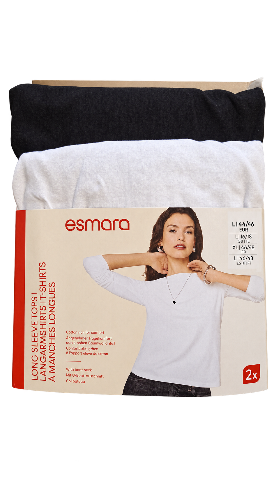 Esmara Women’s Long-Sleeve Tops – 2 Pack