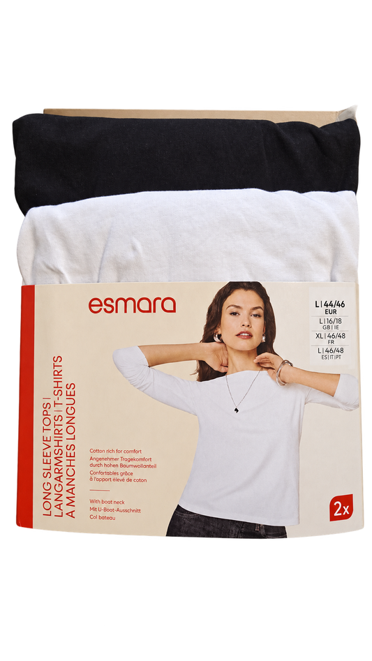 Esmara Women’s Long-Sleeve Tops – 2 Pack