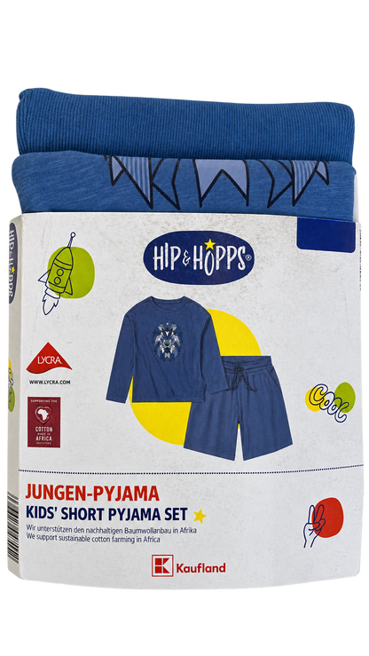 Hip & Hopps Boys’ Short Pajama Set – petrol color