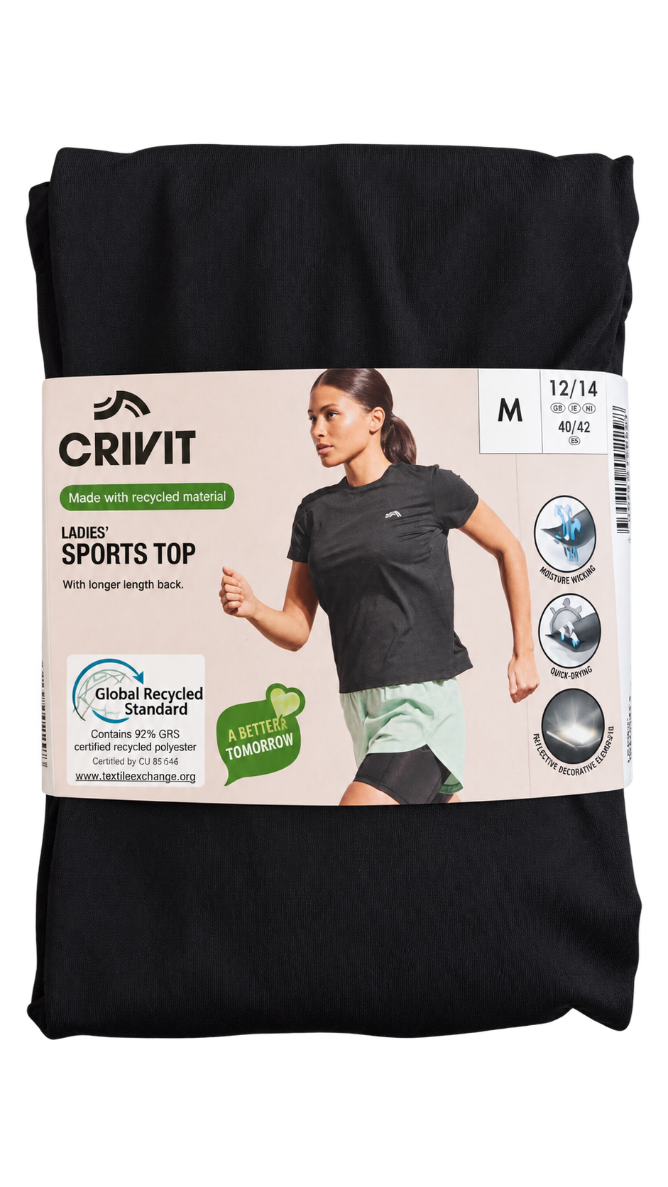 Crivit Women’s Sports Top – Black