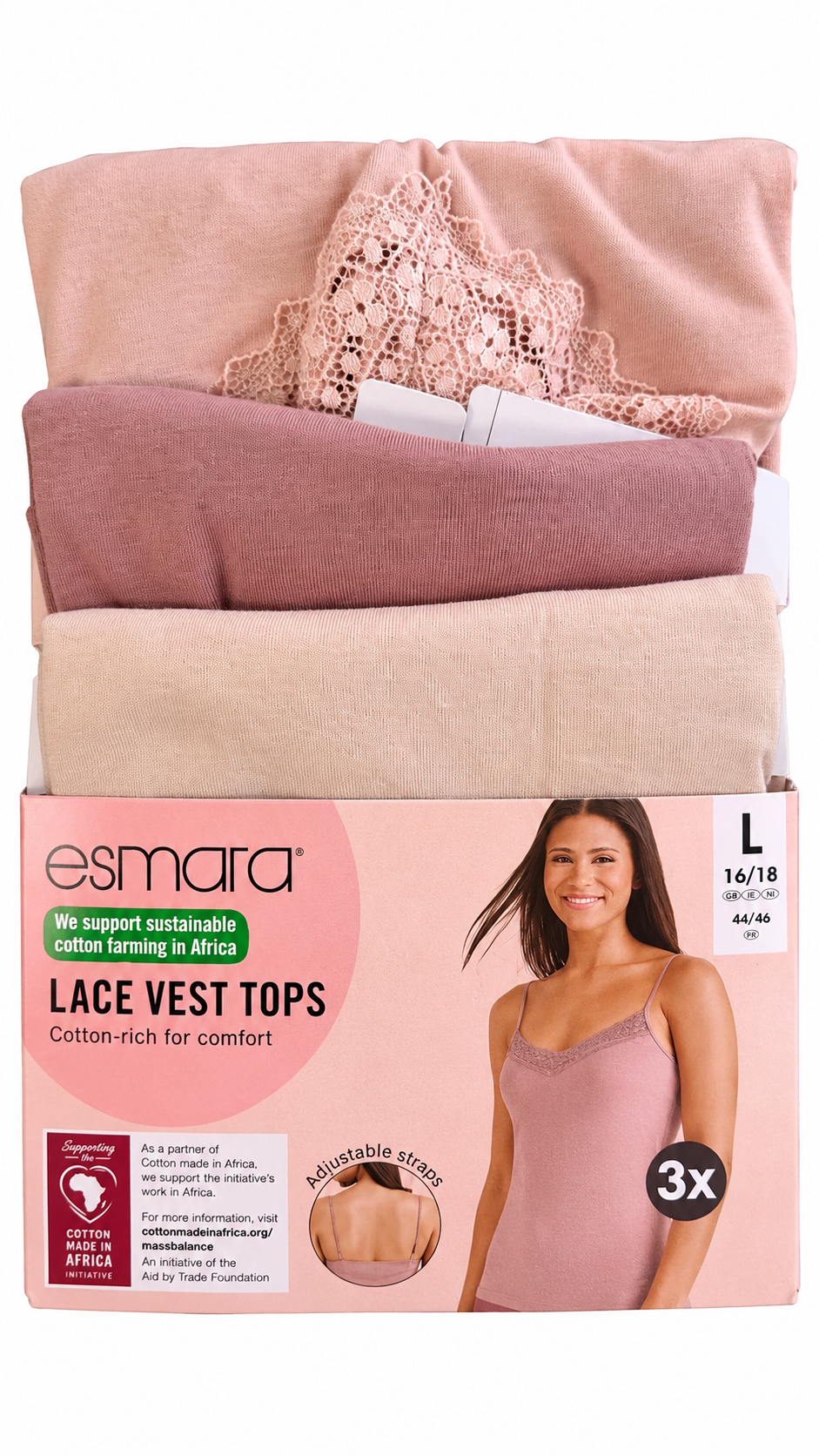 Esmara Women’s Lace Vest Tops – 3 Pack