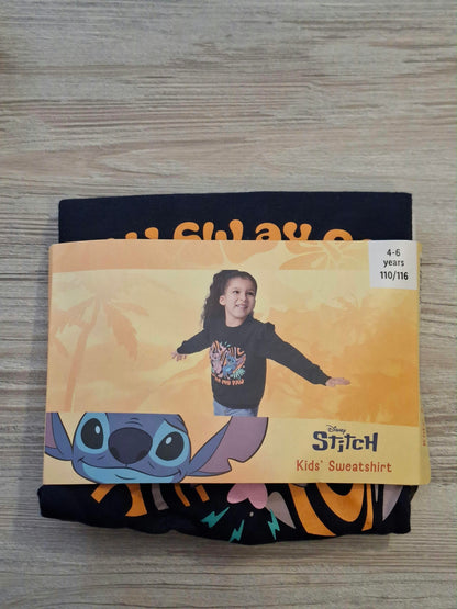 Disney Stitch & Angel Girls’ Sweatshirt – Navy